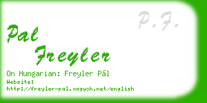 pal freyler business card